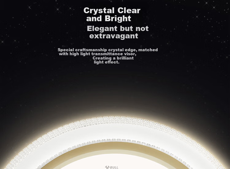 Потолочный светильник BULL LED MX-E048B, 48 Вт, с регулируемой яркостью, с кристальным краем, для спальни, с установкой