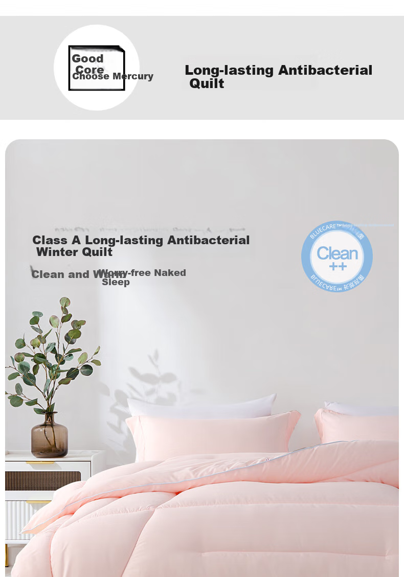 Зимнее одеяло Shuixing Home Textile, утолщенное, с наполнителем из волокна, примерно 2.25 кг, 150*210 см, розовое