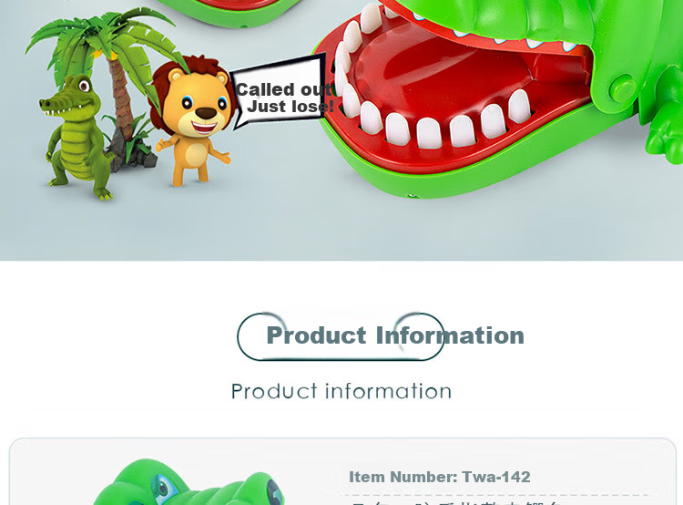 Игрушка "Крокодил-кусака" COODORA, зубы, для розыгрышей, на вечеринку, для детей и кошек, снимает стресс, 1 шт.