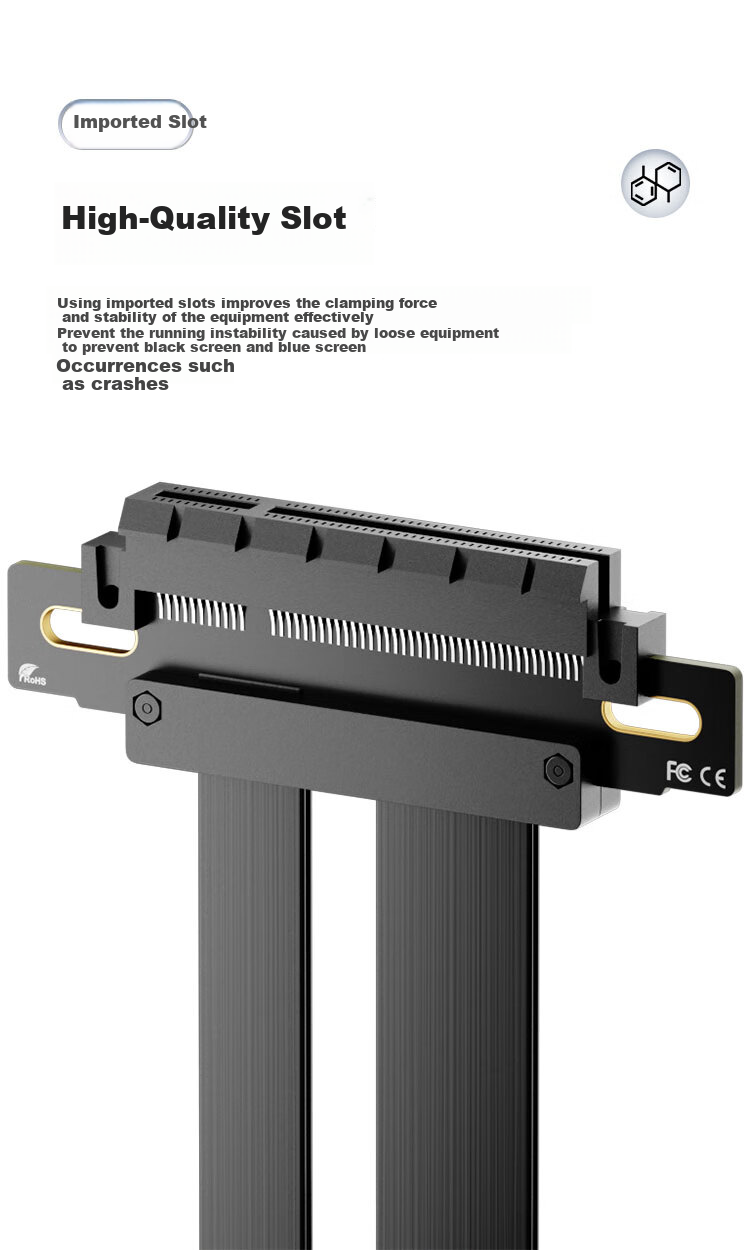 Кабель-удлинитель ZHENWEI PCIE5.0 X8, 180 градусов, 20 см