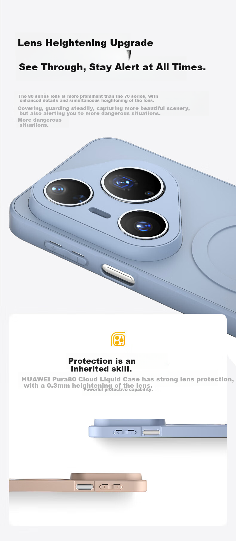 Чехол KEKLLE для Huawei Pura80Pro, Pura80Pro+, силиконовый, с магнитом, цвет "Слоновая кость"