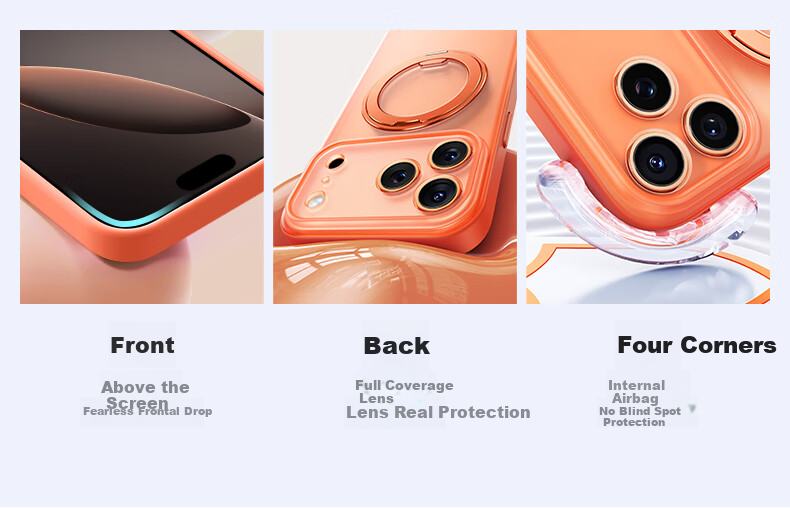 Чехол Kumeng для Apple iPhone 17 Pro, матовый, противоударный, с поддержкой MagSafe, с полной защитой камеры и функцией подставки
