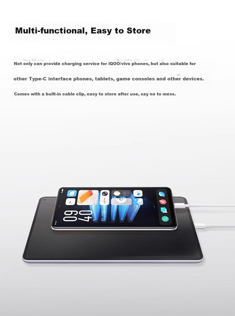 Кабель Xuanyi для зарядки Vivo IQOO, 66 Вт, 1.5 м, Type-C, Белый