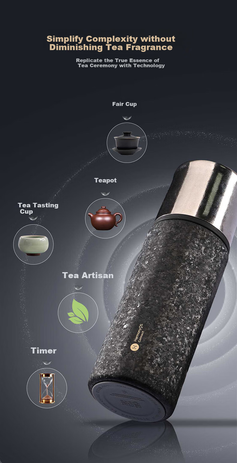 Huawei Zhixuan HarmonyOS Smart Tea Infuser Cup, Pure Titanium Tea Separator, 420ml, Valentine's Day Gift for Husband Or Boyfriend
