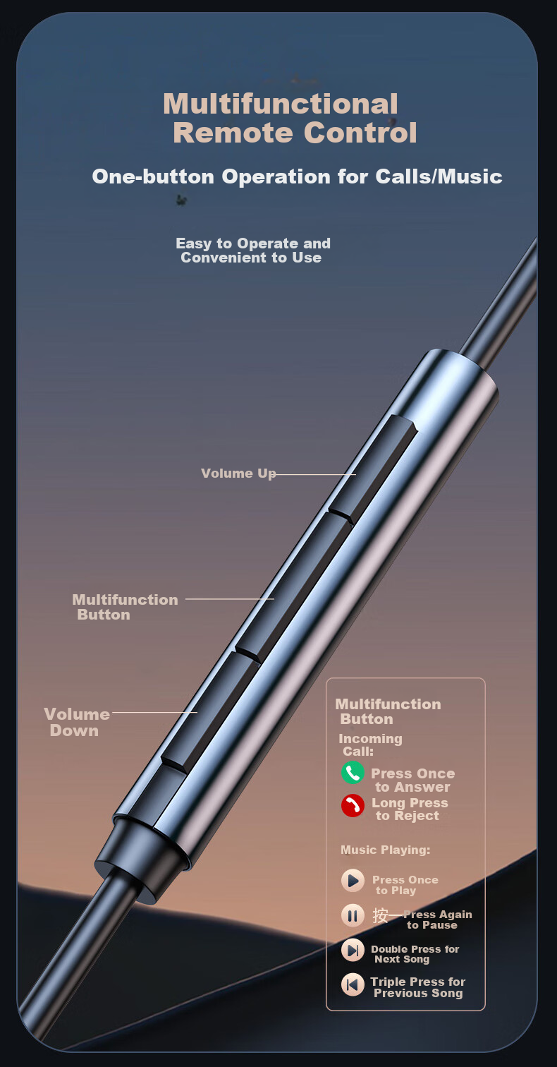 Проводные наушники Chengao In-Ear, черные, разъем 3.5 мм
