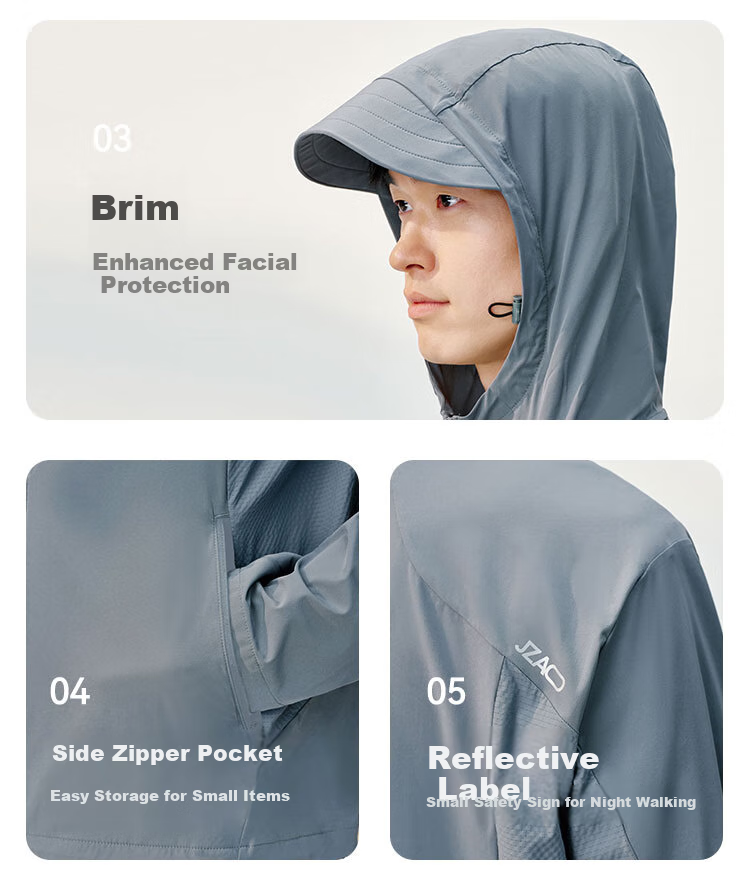 JD Original Мужская солнцезащитная куртка, легкая, водоотталкивающая, для спорта и отдыха, осень, универсальная, серо-зеленая, размер M