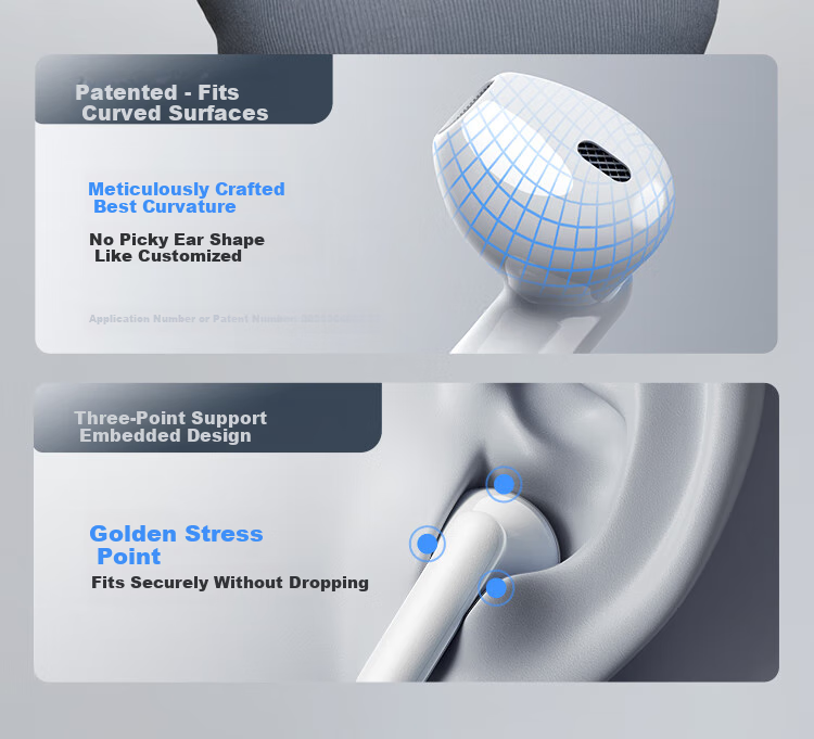 Беспроводные наушники Linklike Linkpods, полувкладыши, с шумоподавлением, Bluetooth 6.0, до 42 часов работы, защита IPX5, белый