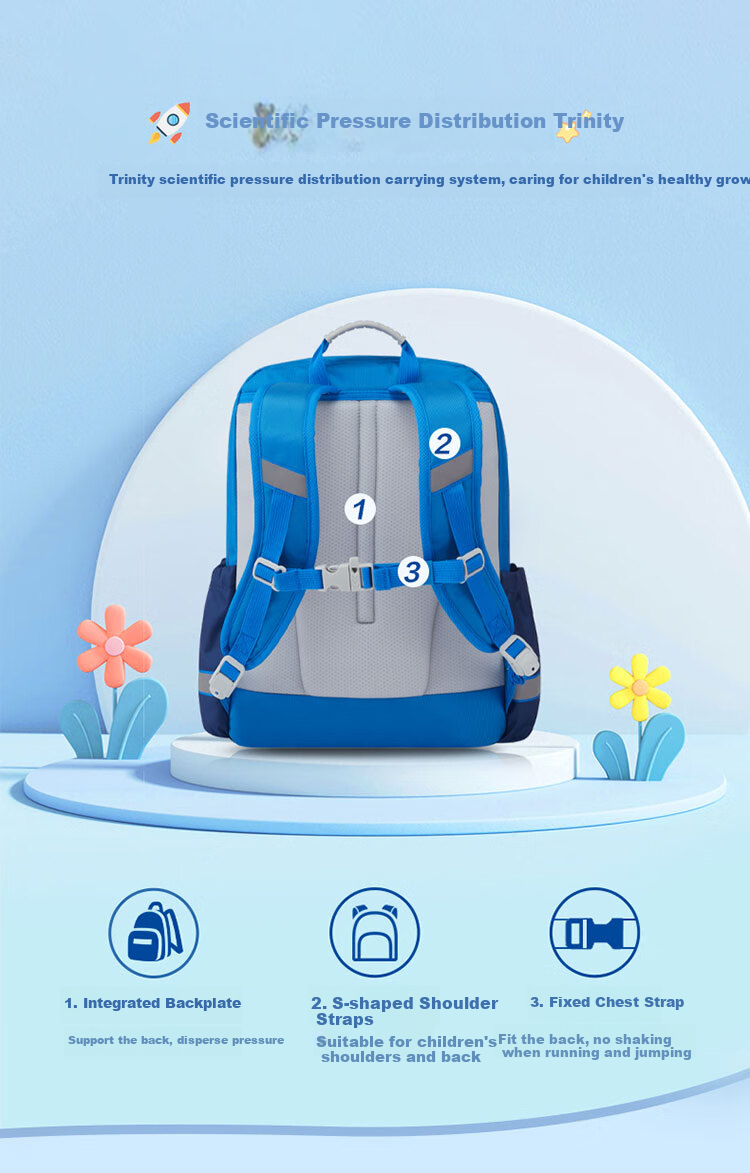 Рюкзак AMERICAN TOURISTER для девочек, удобный, антибактериальный, легкий, вместительный, для начальной школы (1-6 классы)