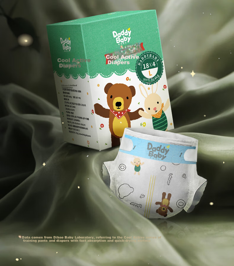 Подгузники DADDY BABY Cool Motion, размер S (4-8 кг), 24 шт.