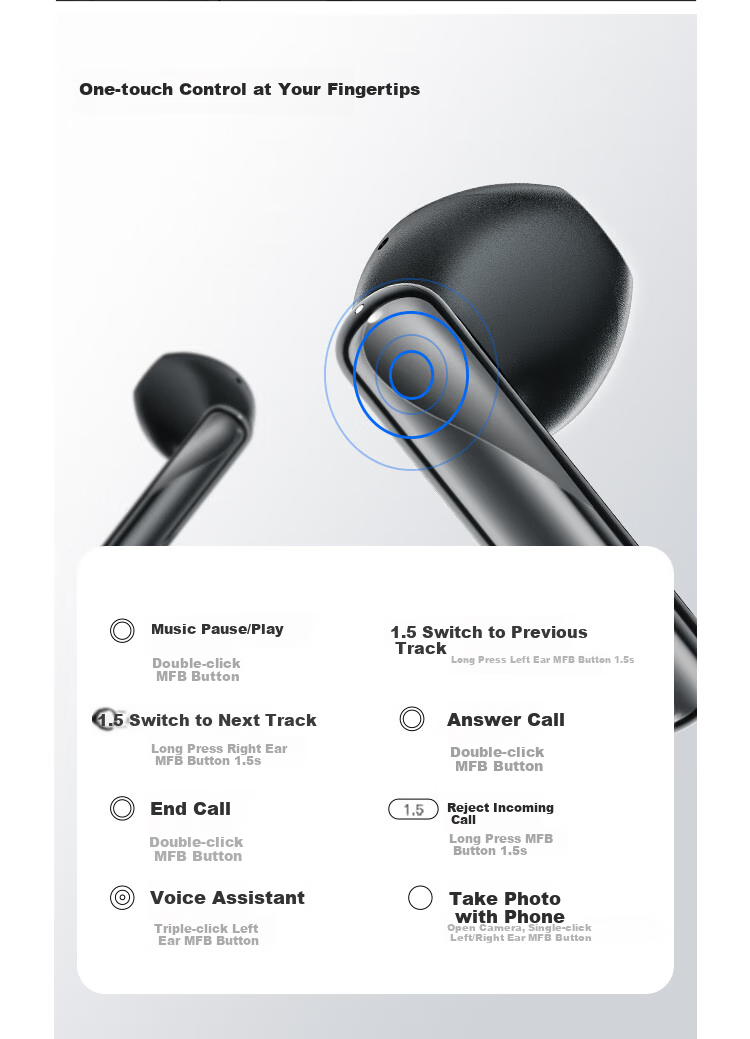 Беспроводные наушники QCY AilyBuds Clear True Wireless Bluetooth с 4 микрофонами для шумоподавления, ветрозащитой, спортивные, совместимые со всеми смартфонами, фиолетовые
