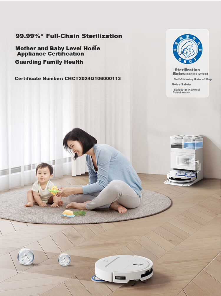 Робот-пылесос ECOVACS T50 PRO с функцией влажной уборки, автоматической очисткой, сбором пыли, интеллектуальным домашним использованием, двойными механическими рычагами, обнаружением волос, версией резервуара для воды с нулевым запутыванием (совместим с HarmonyOS)