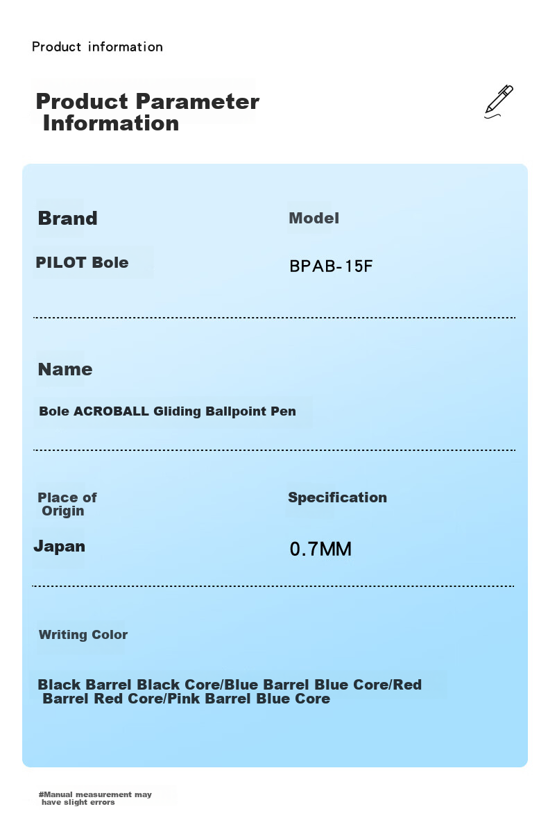 PILOT Retractable Ballpoint Pen, Acroball Smooth Writing Gel Ink Pen, Student Office Exam Pen BPAB-15F 0.7mm Black 12-Pack