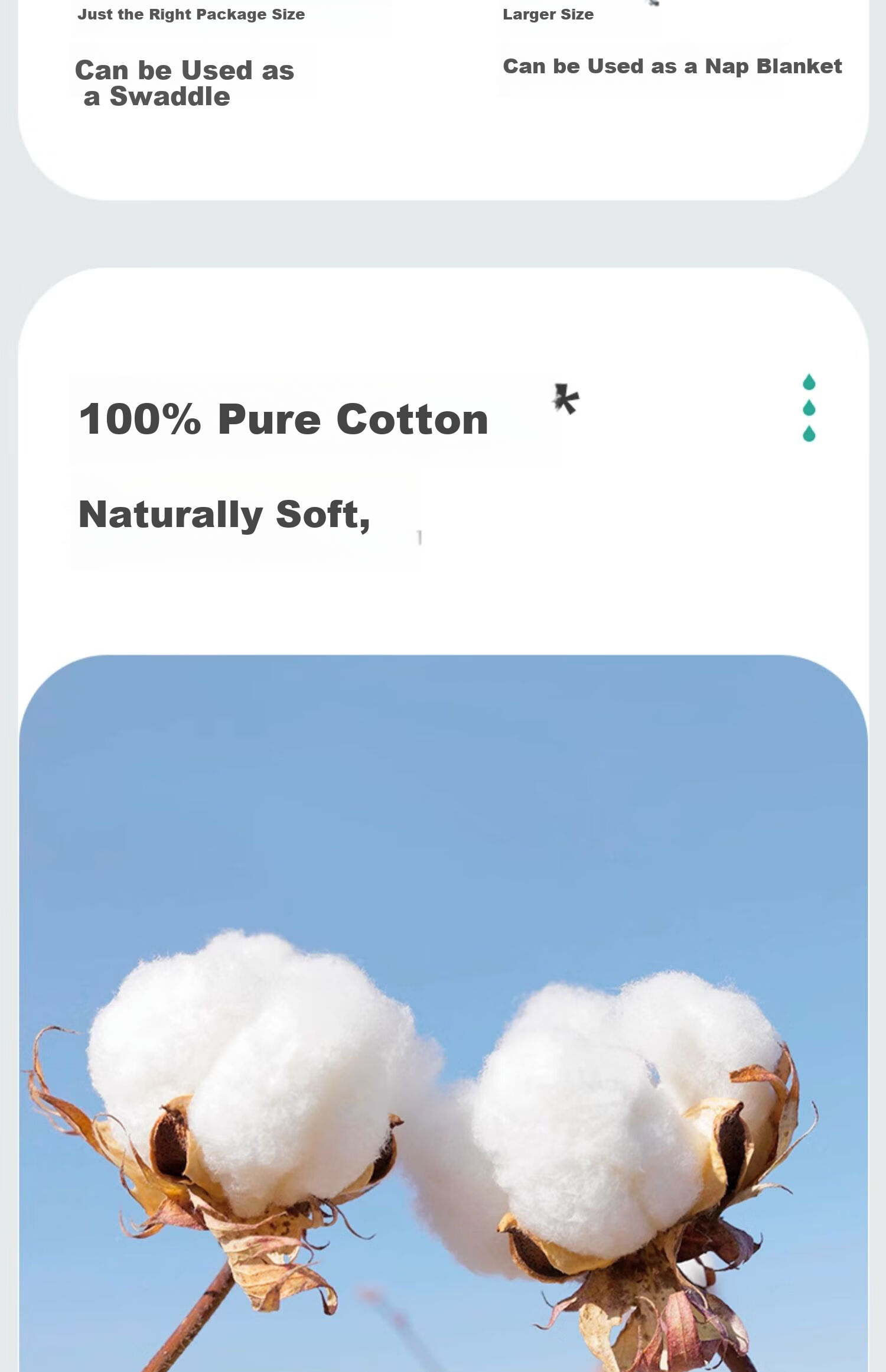 Детское банное полотенце PurCotton, 6-слойное, из муслинового хлопка, большое, подарочный набор, розовое 115*115 см