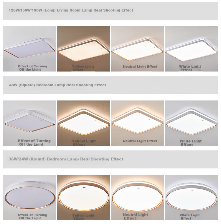 FSL Foshan Lighting Потолочный светильник, 150 Вт, 8500 лм, умное управление Mijia, защита глаз, регулируемая цветовая температура, 3 цвета, 20-30 м²