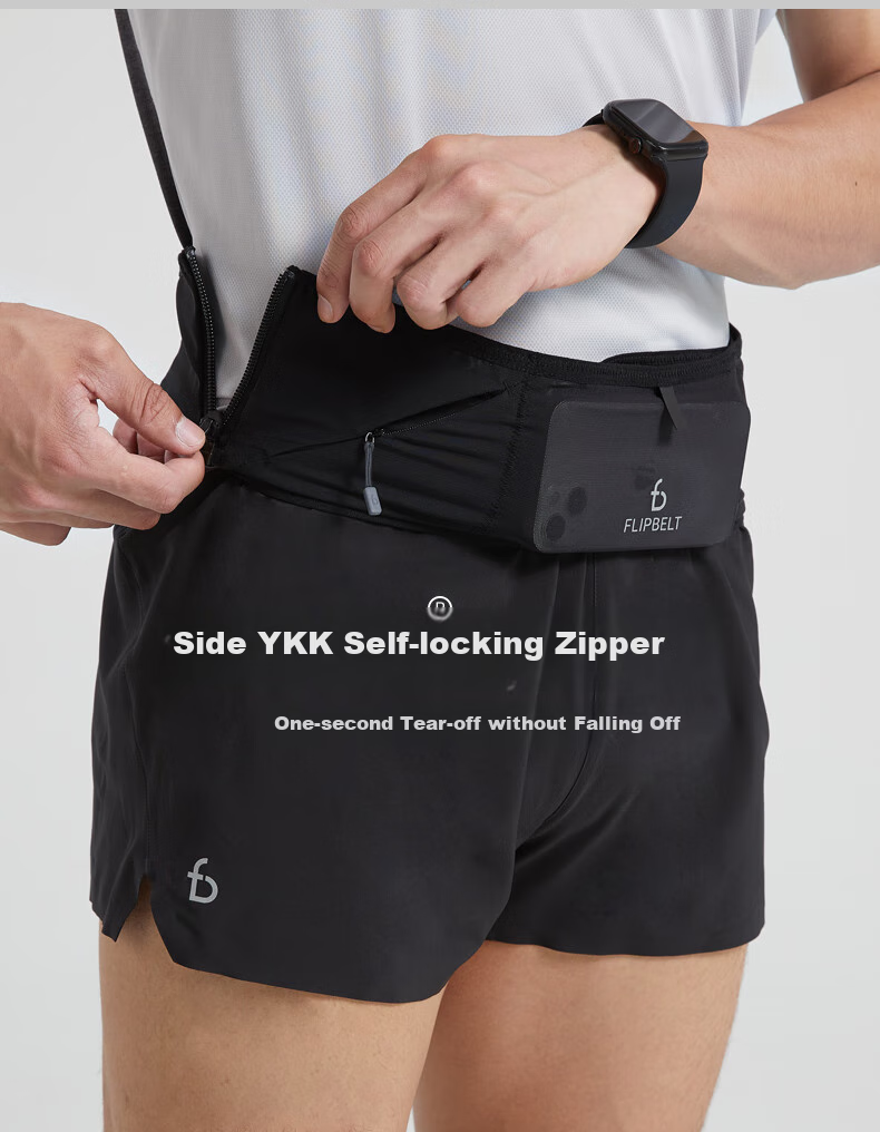 Поясная сумка Flipbelt [Легкая поясная сумка], спортивная сумка для бега, фитнеса, активного отдыха, походов, езды на велосипеде, для телефона, серая, размер M