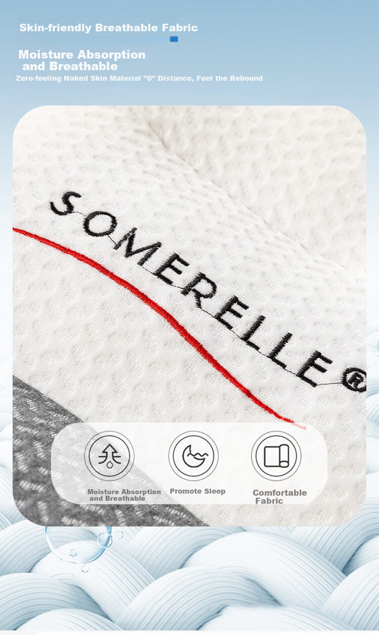 Подушка SOMERELLE Deep Sleep Anti-Pull Cervical Pillow, эргономичная, с поддержкой зоны шеи, 1 шт.