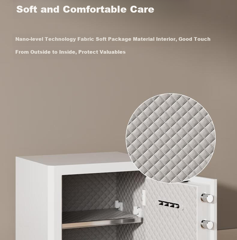 Электронный сейф Deli, для дома и офиса, маленький, противокражный, сейф, 45 см, элегантный белый, серия Hongya