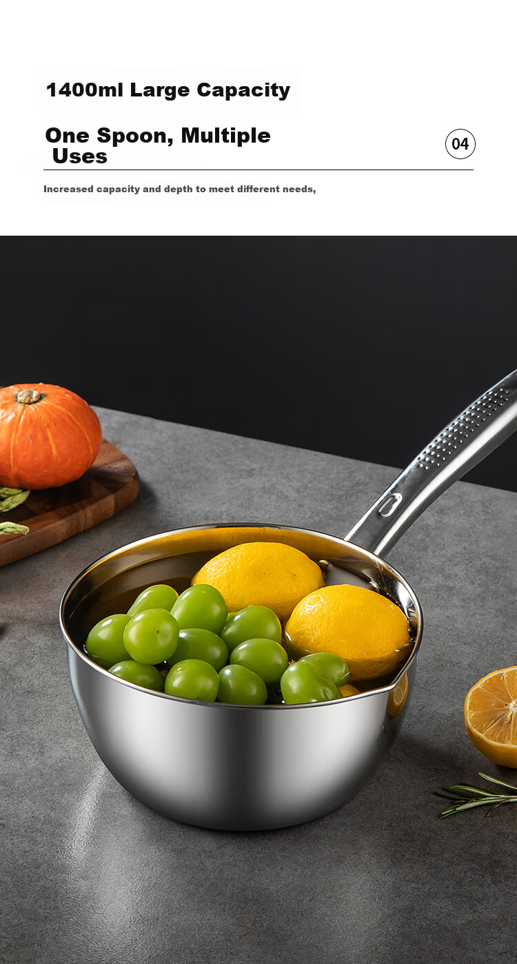 MAXCOOK 316L Нержавеющая сталь, ковш для воды, 18 см, для дома и коммерческого использования, черпак для воды MCPJ2355