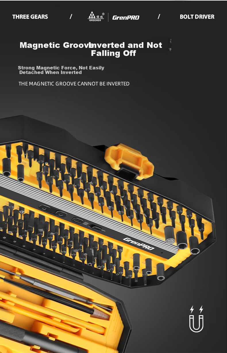 Набор GREENER Electric Screwdriver Set, промышленный, 153 предмета, многофункциональный набор инструментов, прецизионные бытовые инструменты