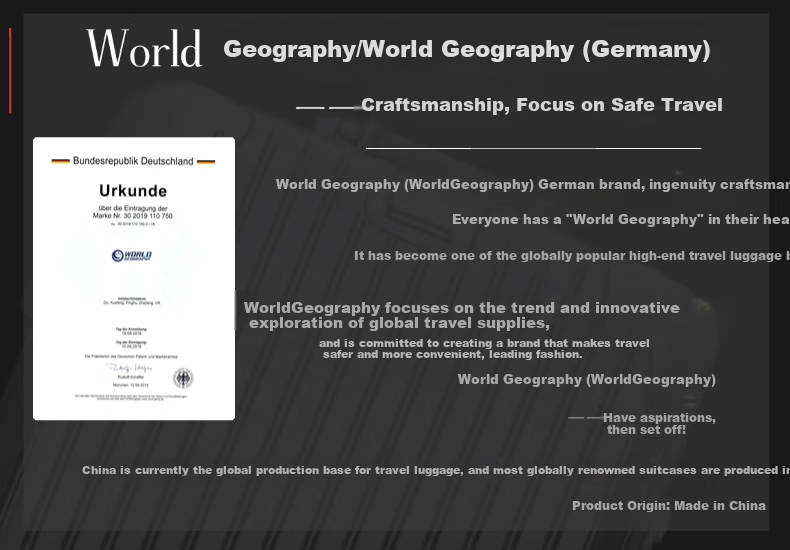 Чемодан WORLD GEOGRAPHY, 24 дюйма, алюминиевая рама, с подстаканником, колеса 360°, кодовый замок, Звездная синь