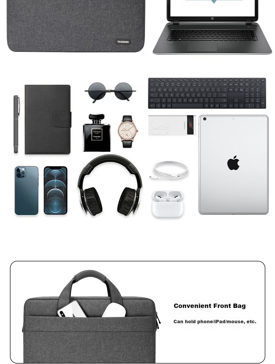 Сумка для ноутбука Taikesen, унисекс, для Lenovo, Huawei, Apple, 16 дюймов, деловая, для работы