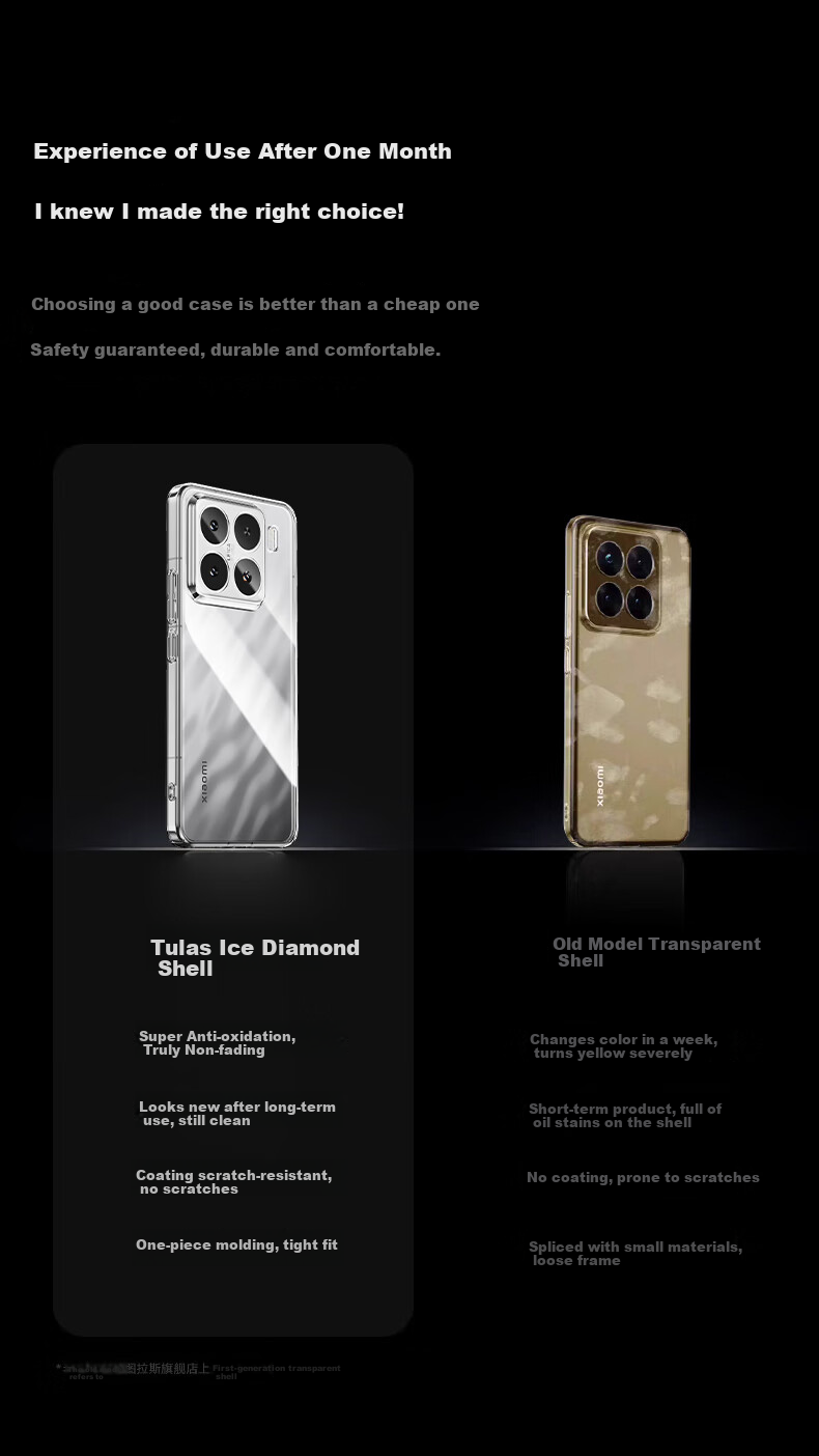 Противоударный чехол TORRAS для Xiaomi 17 Pro, ультратонкий, прозрачный, с защитой от пожелтения