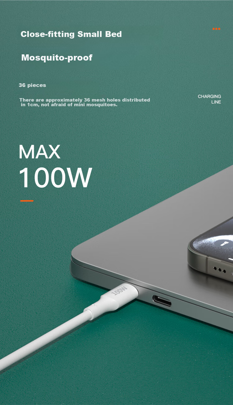 Кабель Newmine 3-в-1 100W Super Fast Charging Cable, белый, 1.2 м