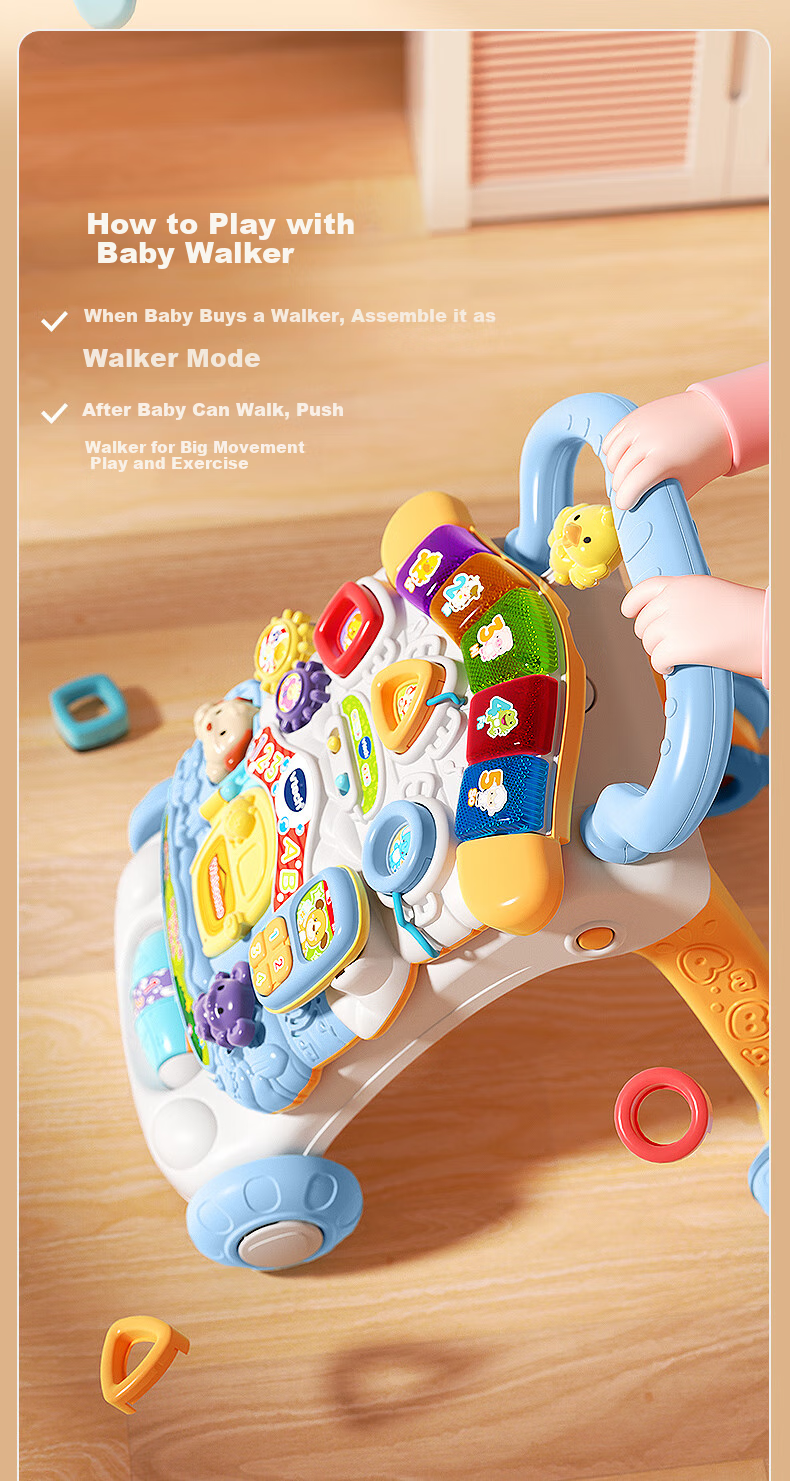 Развивающий центр-ходунки Vtech, музыкальный, складной, регулируемый по скорости, для мальчиков и девочек, подарок на день рождения ребенка