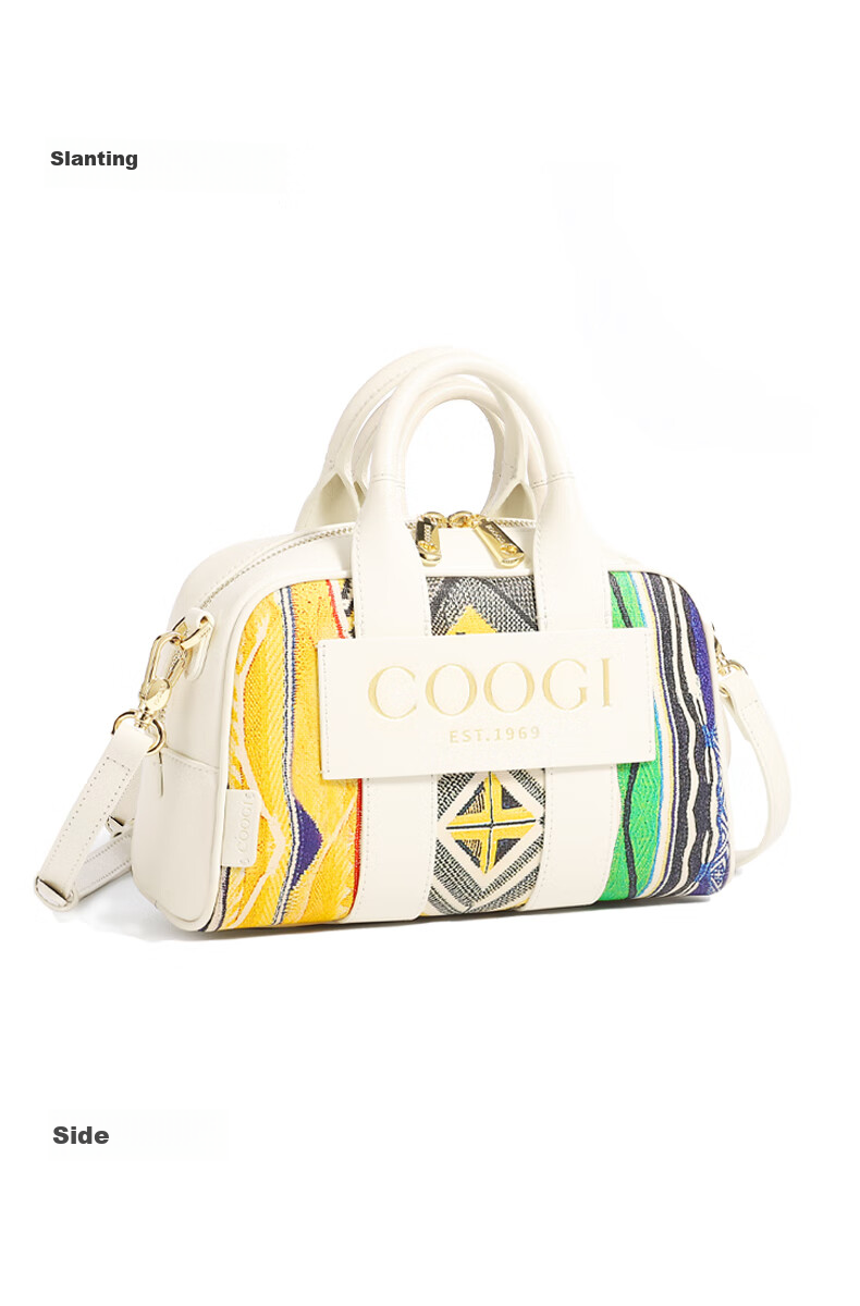 Женская сумка COOGI, роскошный бренд, сумка-тоут, подарок для девушки или жены, модель C355218303, цвет белый/розовый