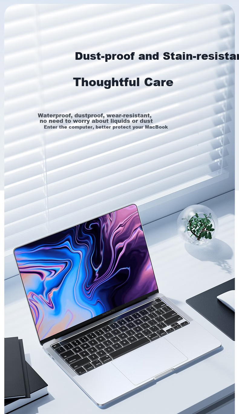 Защитная пленка для клавиатуры Shanmo для Apple MacBook Air/Pro, ультратонкая, прозрачная, водонепроницаемая, пылезащитная