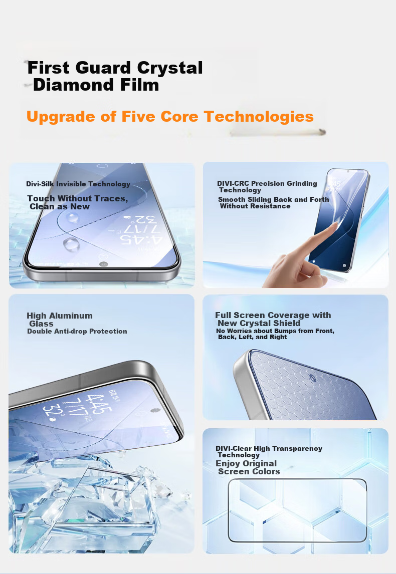 Защитное стекло DIVI для Xiaomi 14, Xiaomi 13, закаленное стекло, 2 шт.