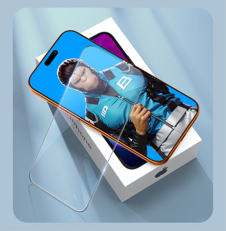 Защитное стекло BLUEO для Apple iPhone 17 Pro/16 Pro, закаленное, противоударное, антистатическое, антибликовое, 9H, прозрачное