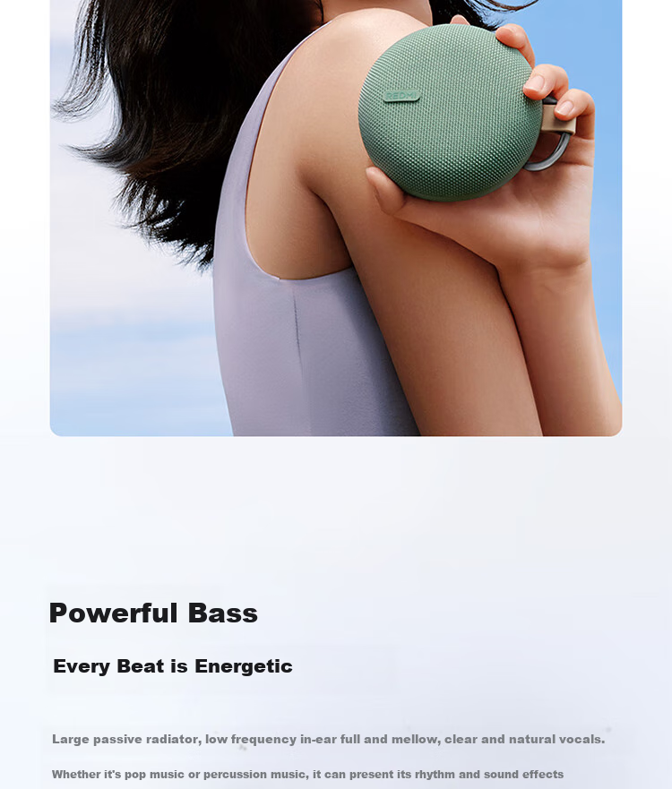 MI REDMI Bluetooth Speaker 2 Green - портативная Bluetooth-колонка с защитой от пыли и воды IP67, долгим временем работы и слотом для карт памяти