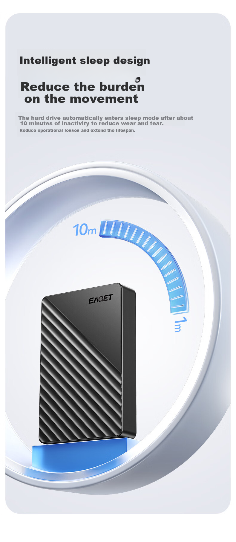 Внешний жесткий диск EAGET G28PRO, 1 ТБ, портативный накопитель данных, USB 3.0