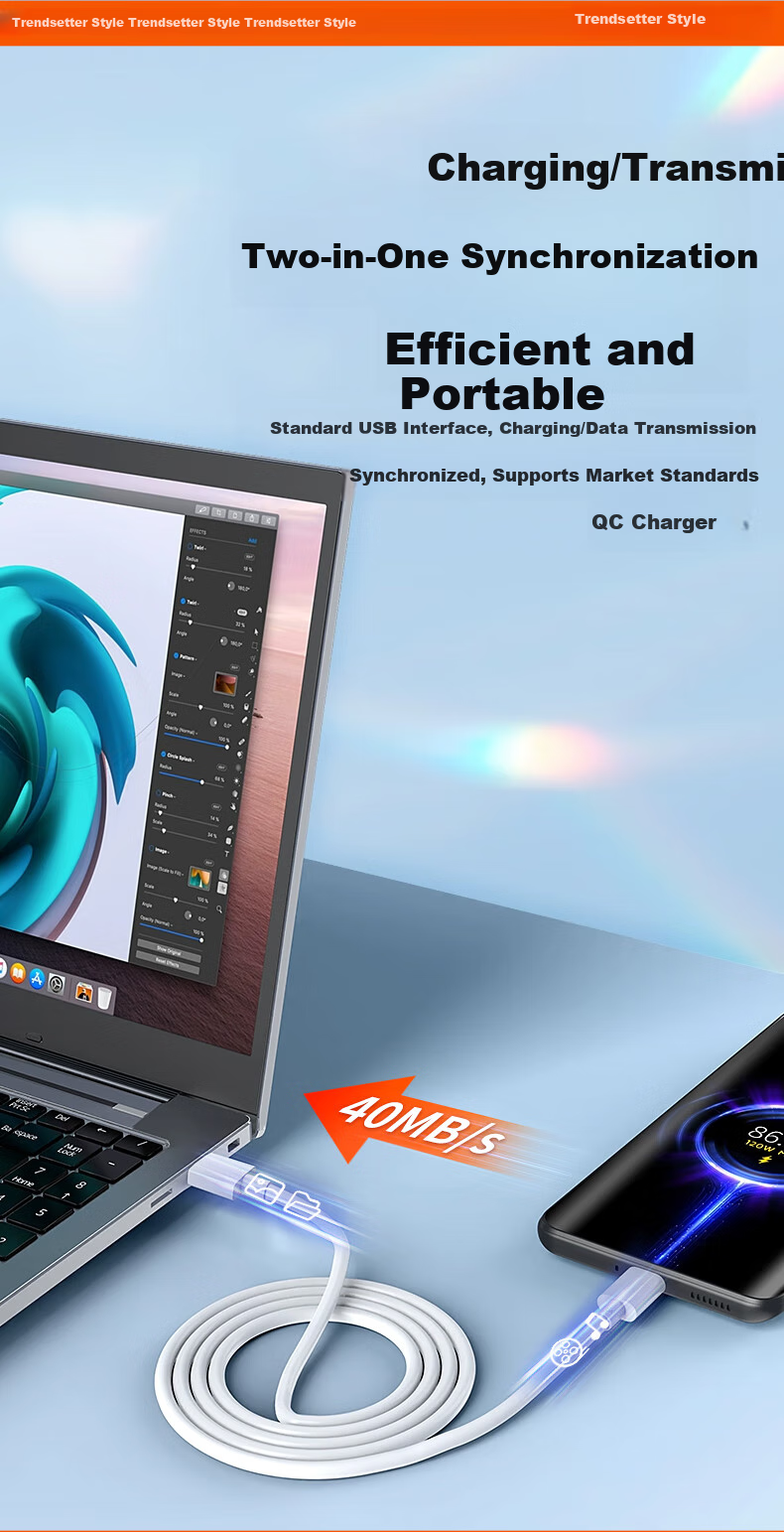 Кабель для зарядки USB Type-C