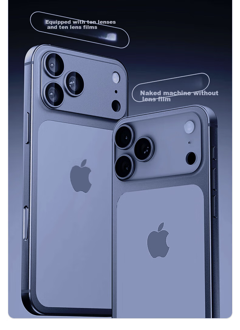 Защитная пленка для камеры Smorss AR Enhanced для Apple iPhone 17 Pro Max, закаленное стекло, высокая четкость, износостойкая, защита от царапин, темно-синий