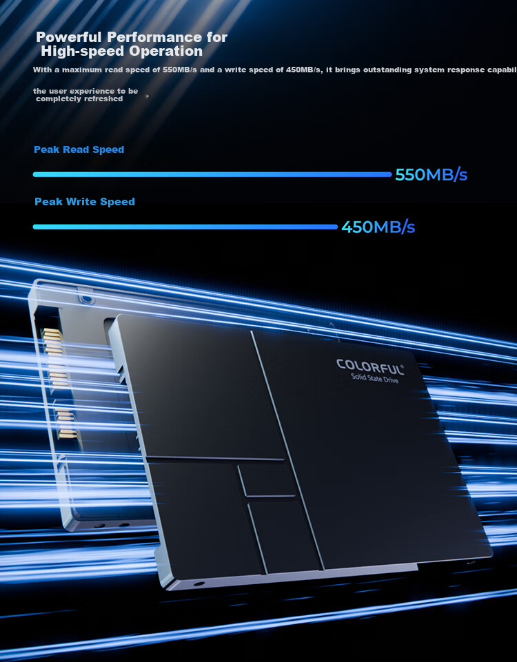 SSD накопитель Colorful SL500 Series, 256 ГБ, SATA III, TLC