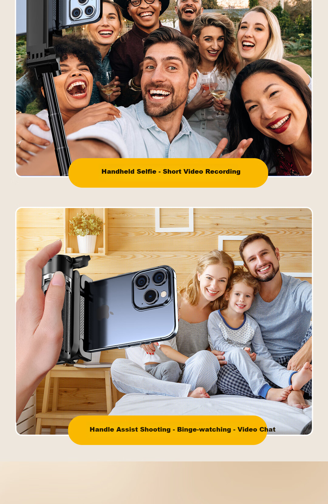 FUNSNAP P30 Мини селфи-палка-штатив с зумом, портативный, 360° вращение, для прямой трансляции и путешествий