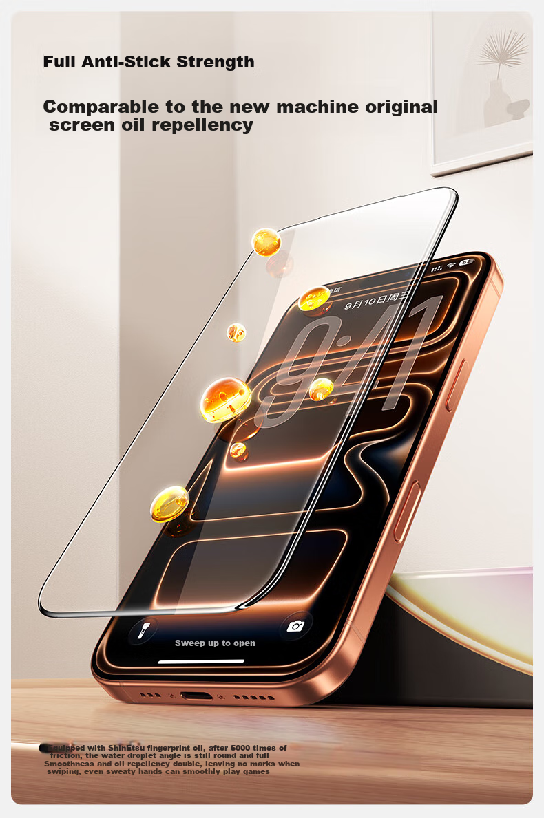 Защитное стекло Shanmo для Apple iPhone 17 Pro Max, 3D горячее изгибание, AR антибликовое, магнитное напыление, пыленепроницаемая пленка высокой четкости