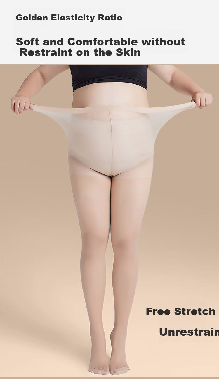 Колготки XUEXIMAN, размер Plus Size, ультратонкие, эффект "ананасовый разрез", моделирующие, прозрачные, черные, телесные, 2 пары