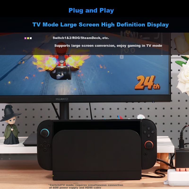 Портативный конвертер Liangzhi (INE) для Nintendo SWITCH 1/2, кабель для зеркалирования экрана, док-станция для расширения видеоигровой консоли, Type-C на HDMI высокой четкости, аксессуар NS2