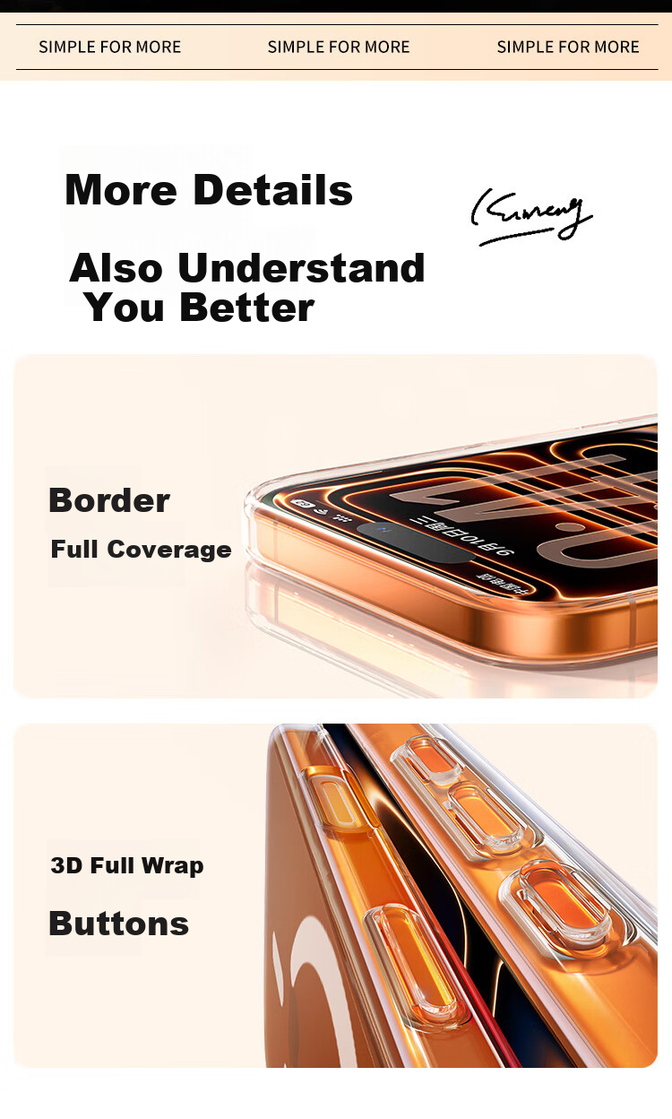 Чехол для iPhone 17 Pro KOOLIFE, защитный, с поддержкой MagSafe, ультратонкий, прозрачный