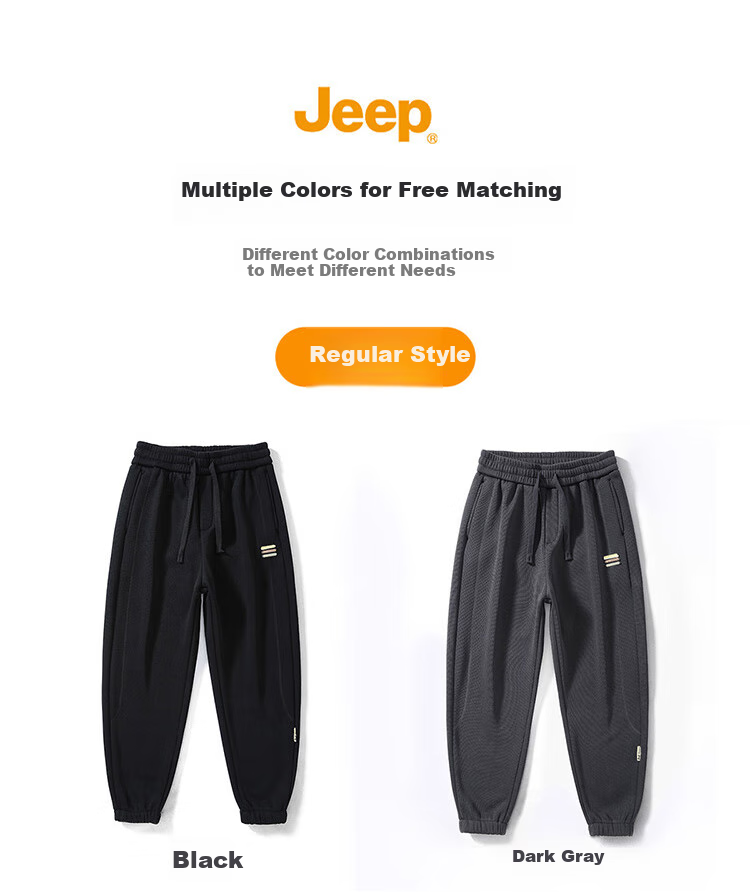 JEEP Мужские повседневные брюки, осенне-зимние, свободный крой, утепленные, черные, размер XL