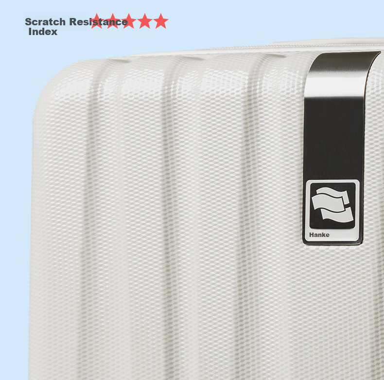 Чемодан HANKE 18 дюймов, Ivory White, с кодовым замком, универсальный, для мужчин и женщин, обновленная версия