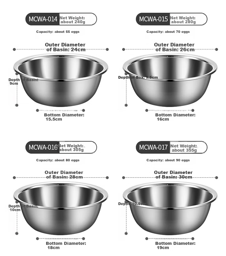 MAXCOOK Миска для смешивания из нержавеющей стали, большая и толстая, 30 см, MCWA-017