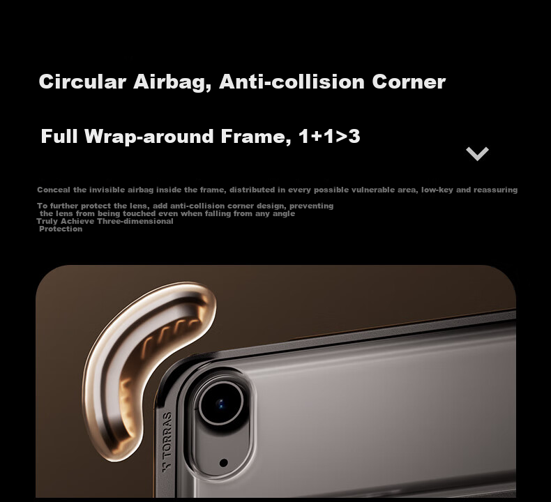 Защитный чехол TORRAS для iPad Air 11 дюймов, черный