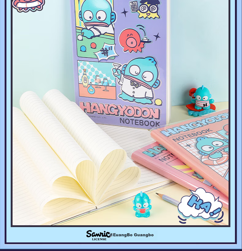 Блокнот GuangBo X Sanrio Little Mermaid Series B5/96 листов, клеевое скрепление, высококачественная тетрадь для исправления ошибок, дневник ученика начальной школы, фиолетовый, KT81398