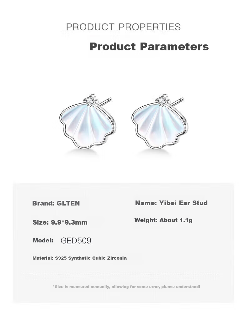 Серьги GLTEN с цирконами Swarovski, серебряные пусеты для женщин, подарок на день рождения, День Святого Валентина, Новый год
