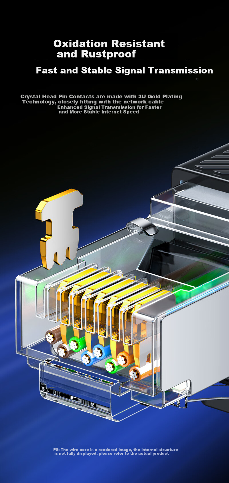 Кабель SAMZHE Cat6 экранированный Ethernet, 3 метра, гигабитное широкополосное соединение, сетевой кабель для компьютера CAT6, 8-жильный витой провод с защитой от помех, черный SF6030
