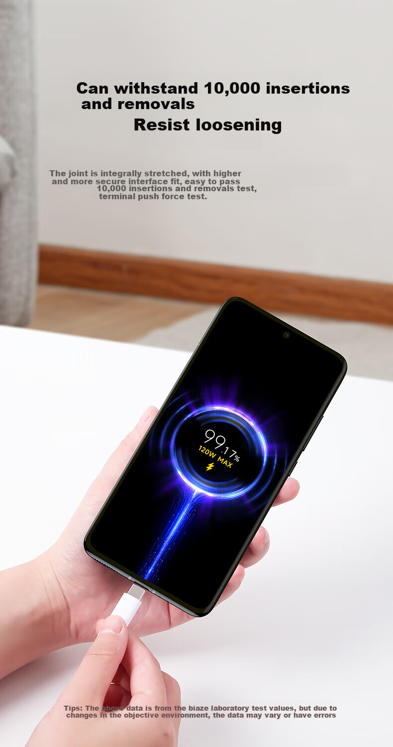 Кабель BIAZE USB Type-C, 120W/6A, 2 метра, для быстрой зарядки Xiaomi, Redmi, Black Shark